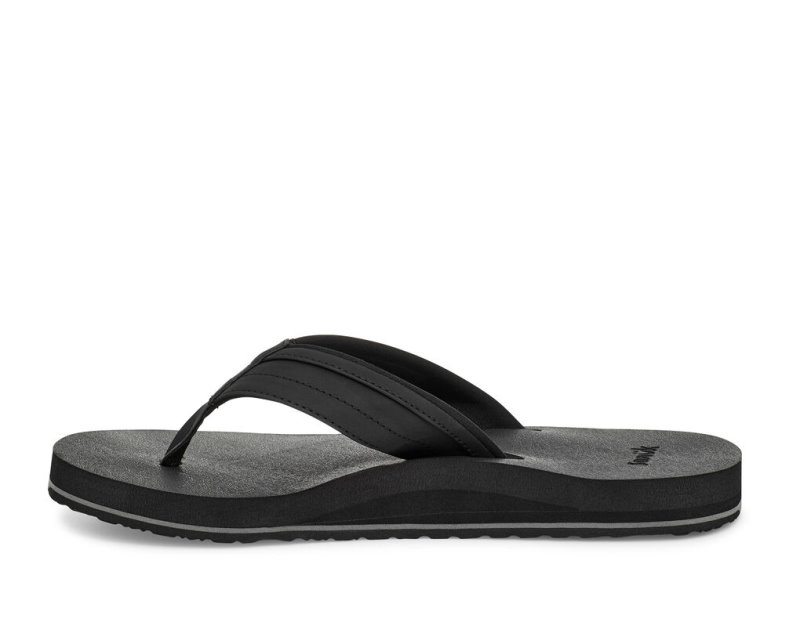 Sanuk Ziggy Water Friendly Men's Flip Flops Black | Canada 188UZG